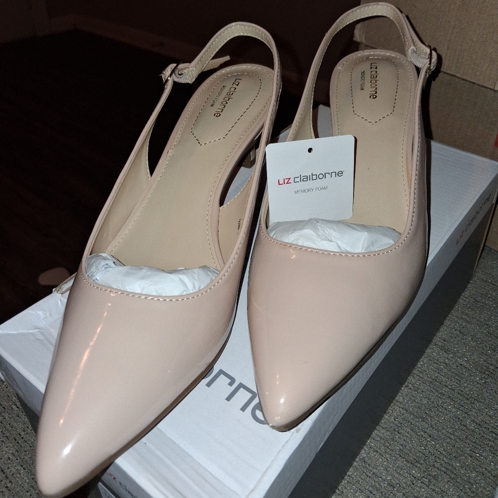 Liz Claiborne Women's Blush Slingback Heels